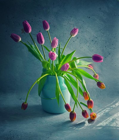 Tulipas vibrantes e pendentes de Judy Tseng