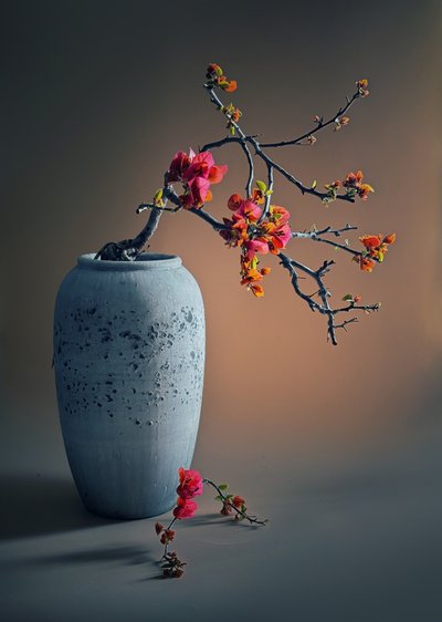 Arranjo floral zen de Judy Tseng
