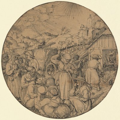 A colheita do feno (junho) de Jörg Breu the Elder