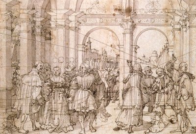O suicídio de Lucretia, início do século XVI de Jörg Breu the Elder
