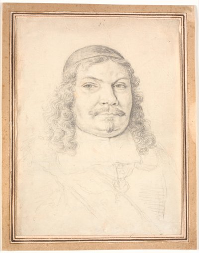 Retrato do chanceler de Holstein-Gottorp Johan Adolph Kielman von Kielmanseck (1612-1676). Busto enface à direita de Jürgen Ovens