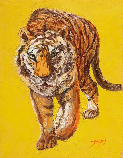 Tigre à espreita de Jukyong Park