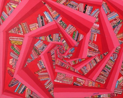 Livros Vermelhos em Espiral de Jukyong Park