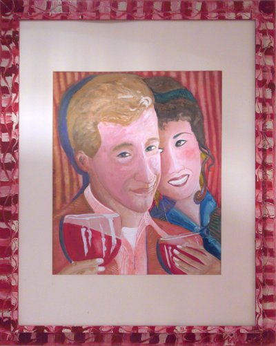 Casal com copo de vinho de JuleSimo