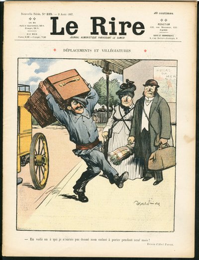 Capa de "Le Lire", sátira colorida de Jules Abel Faivre