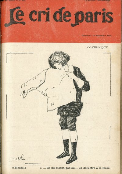 Ilustração de Abel Faivre (1867-1945) para a capa do Le Cri de Paris de Jules Abel Faivre