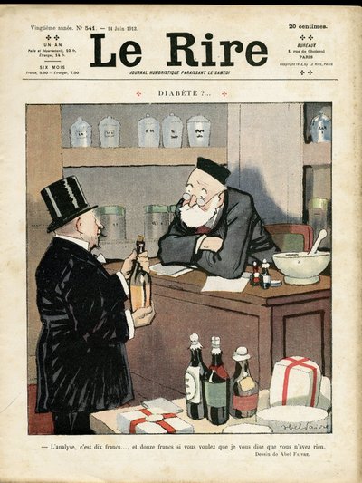 Ilustração de Abel Faivre (1867-1945) para a Capa de Le Rire de Jules Abel Faivre