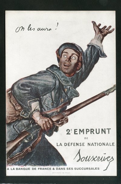 Cartão Postal, Satirical in Colors: Guerra de 14 -18, Empréstimos, Jornadas Patrióticas - Ilustração de Abel Faivre (1867-1945) de Jules Abel Faivre