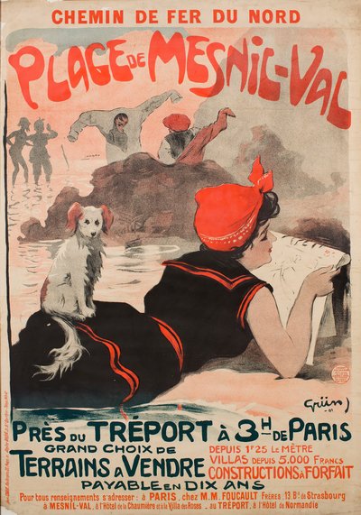 Ferroviária do Norte. Praia de Mesnil-Val, 1901. de Jules Alexandre Grün