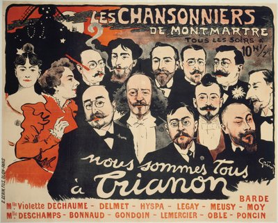 Os compositores de Montmartre, c. 1890. de Jules Alexandre Grün
