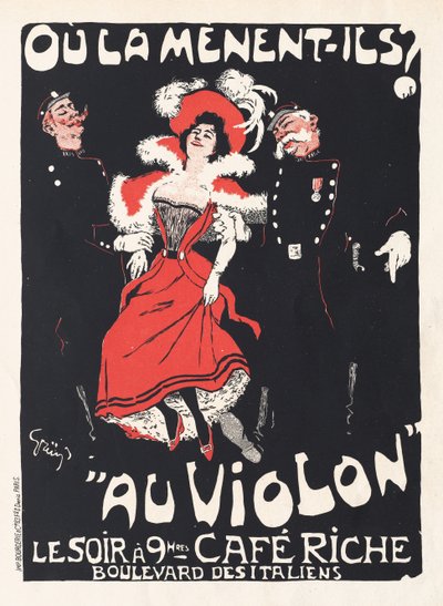 Onde eles a levam Ao violino, 1897. de Jules Alexandre Grün