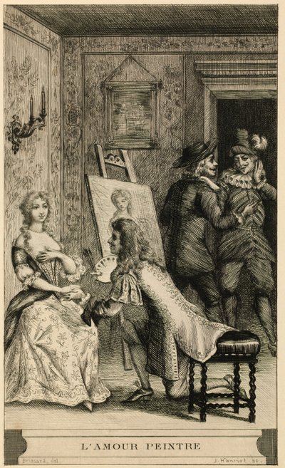 Cena de amor pintor de Jules Armand Hanriot