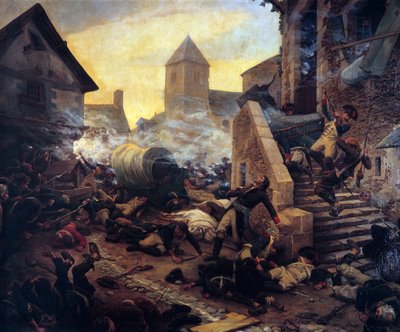 A morte do General Moulin durante os combates de Cholet em 1794 de Jules Benoit Levy