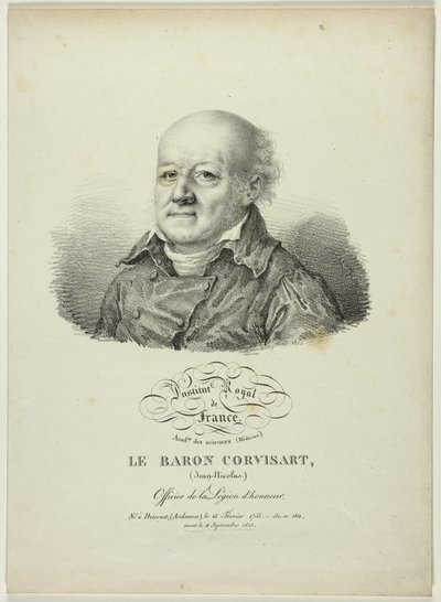 Retrato de Jean-Nicolas, Barão de Corvisart de Jules Boilly
