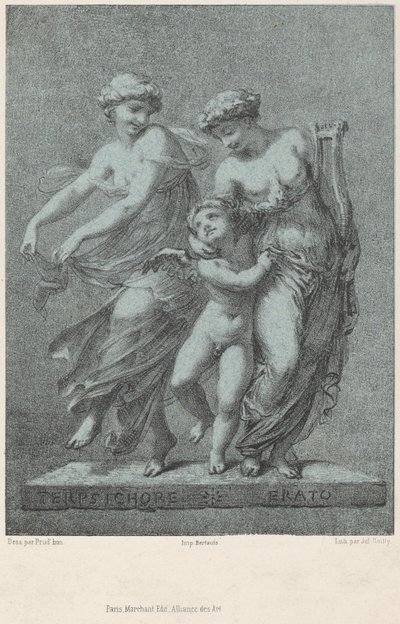 Apolo e as Musas de Jules Boilly after Pierre Paul Prud