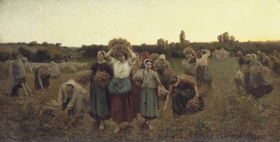 Chamando os Gleaners, 1859 de Jules Breton