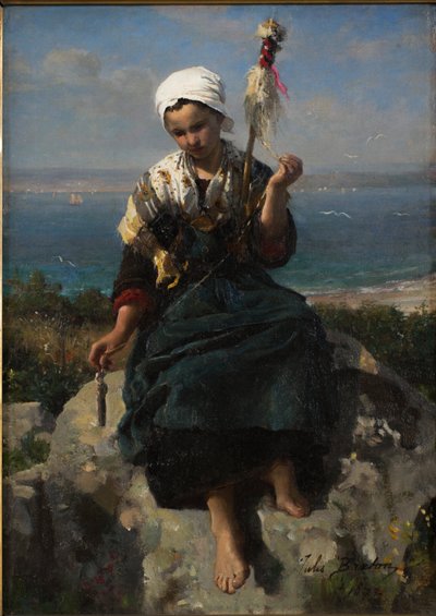 A fiandeira de linho de Jules Breton