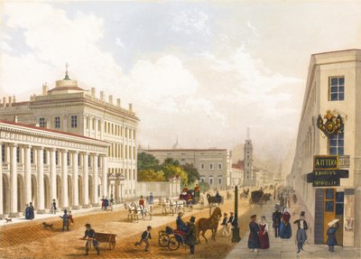 Vista da Nevsky Prospekt em São Petersburgo de Jules Charlemagne