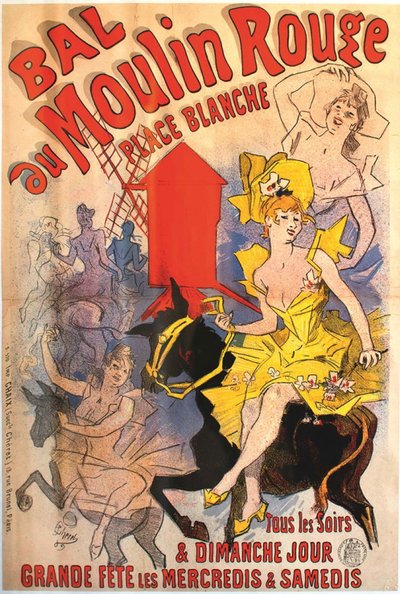 Baile do Moulin Rouge, 1889. de Jules Cheret