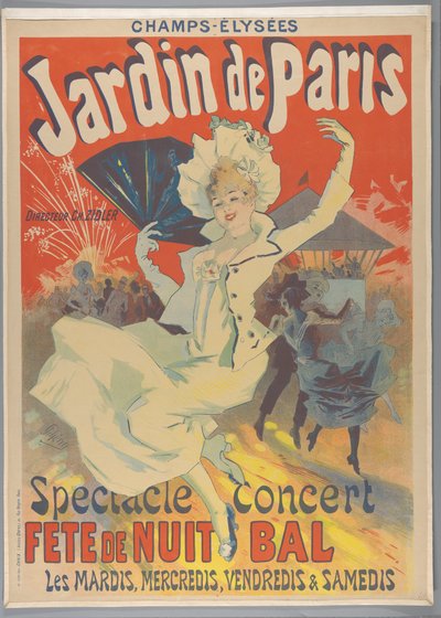 Champs-Élysées. Jardin de Paris, 1890 de Jules Cheret