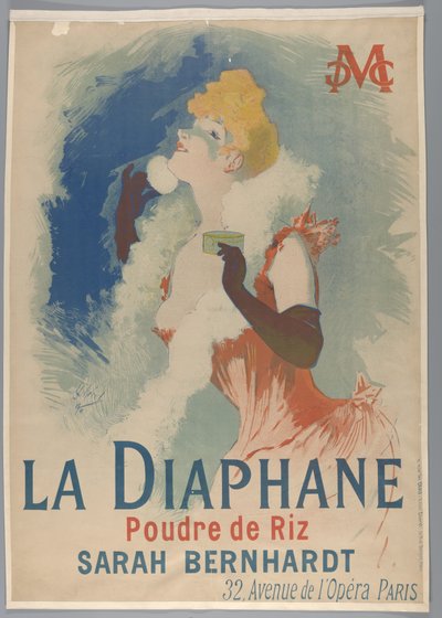 O Diáfano. Arroz em Pó, 1890 de Jules Cheret