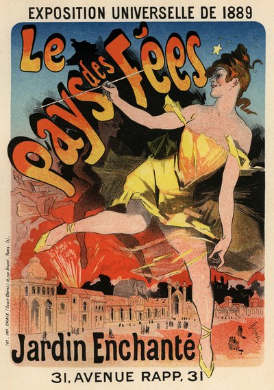 A terra das taxas poster, 1889 de Jules Cheret
