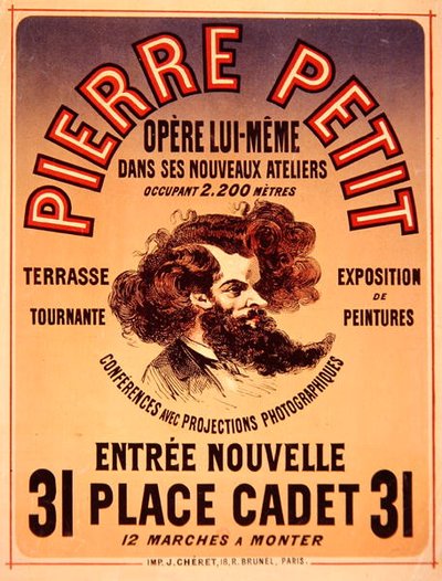 Cartaz publicitário dos Novos Estúdios de Pierre Petit de Jules Cheret