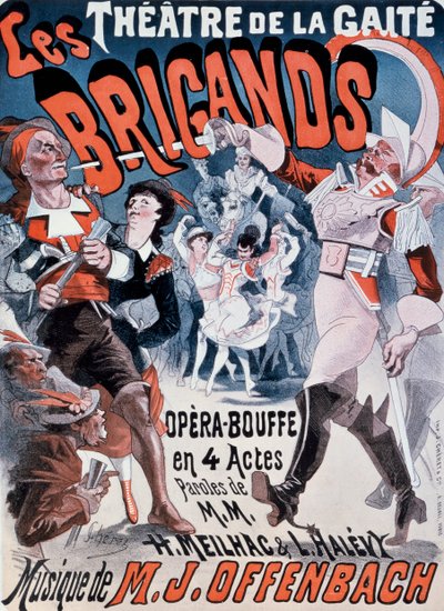 Cartaz para Les Brigands por Jacques Offenbach de Jules Cheret