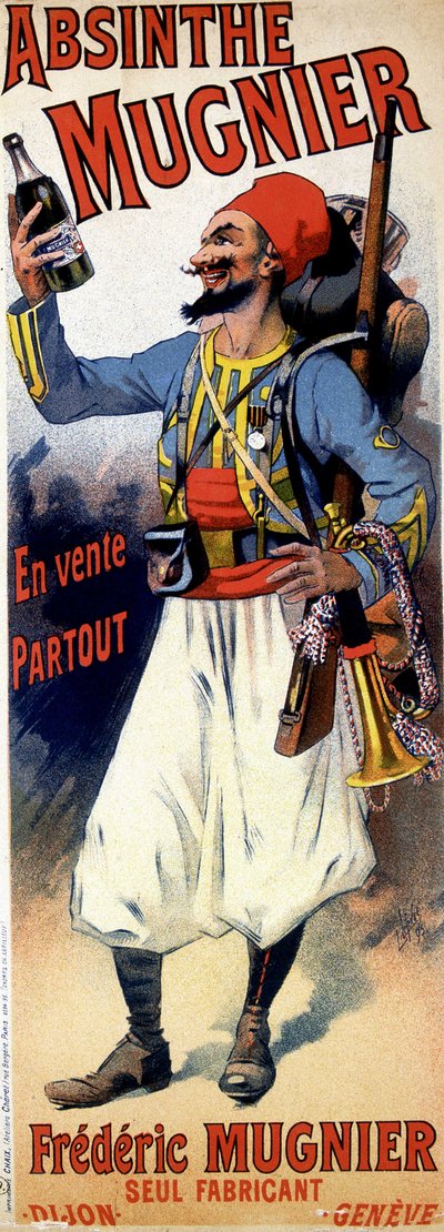 Poster para o absinto Mugnier - por Jules Cheret de Jules Cheret