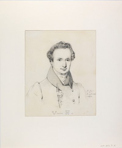 Retrato de Victor Hugo 1802-1885, 1830. de Jules Claude Ziegler
