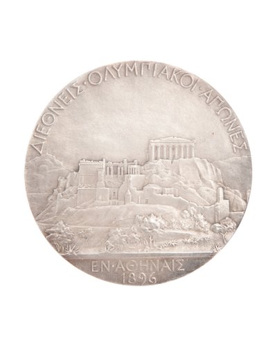 Medalha olímpica do primeiro lugar, Atenas 1896 (prata) (ver também 2628777) de Jules Clement Chaplain