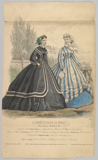 Modes de Mme. Antonie Lalanne, n. 791, de Le Moniteur de la Mode, 1848. de Jules David