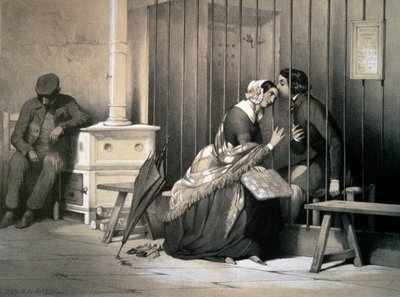 Prisioneiro, por Jules David (1808-1892), gravura, França de Jules David