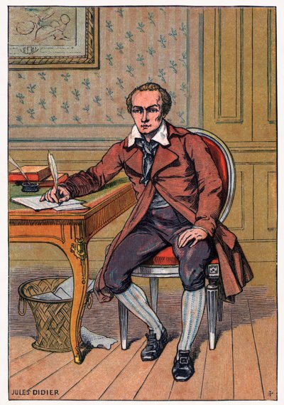 Andre Chenier, c.1900 (gravura) de Jules Didier