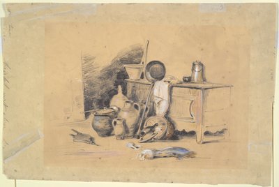 Paisagem (recto); Natureza Morta (verso) de Jules Dupré