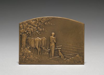 Anverso do medalhão. de Jules Dupré