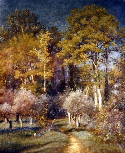 Em um Canto da Floresta (óleo sobre tela) de Jules Dupré