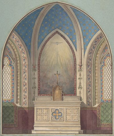 Projeto para Altar, Santa Clotilde, segunda metade do século XIX. Criadores: Jules-Edmond-Charles Lachaise, Eugène-Pierre Gourdet. de Jules Edmond Charles Lachaise and Eugène Pierre Gourdet