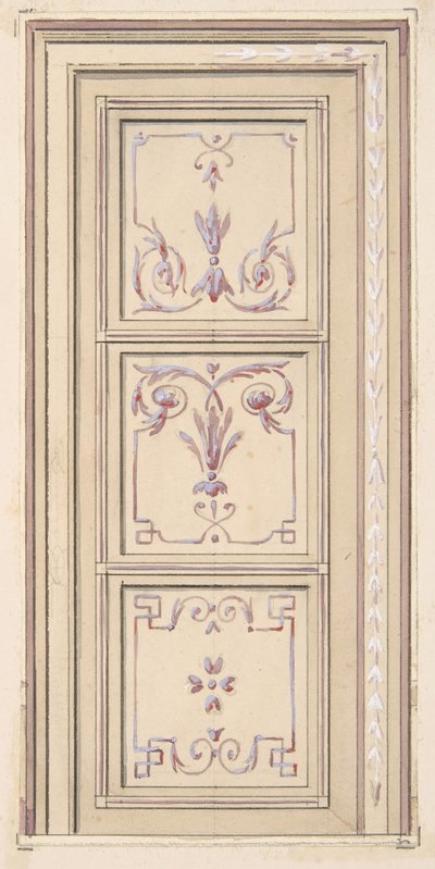 Design para um tecto, segunda metade do século XIX. Criadores: Jules-Edmond-Charles Lachaise, Eugène-Pierre Gourdet. de Jules Edmond Charles Lachaise and Eugène Pierre Gourdet