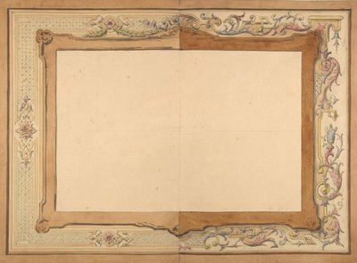 Projeto para um teto, segunda metade do século XIX. Criadores: Jules-Edmond-Charles Lachaise, Eugène-Pierre Gourdet. de Jules Edmond Charles Lachaise and Eugène Pierre Gourdet