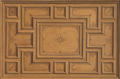 Design para um tecto decorado, 1840-97. Criadores: Jules-Edmond-Charles Lachaise, Eugène-Pierre Gourdet. de Jules Edmond Charles Lachaise and Eugène Pierre Gourdet