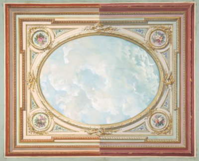 Projeto para um teto de trompe loeil sky de Jules Edmond Charles Lachaise