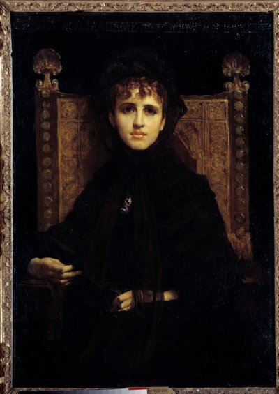 Retrato de Madame Georges Bizet (1849-1926). Pintura de Jules Elie Delaunay (1828 - 1891) de Jules Elie Delaunay