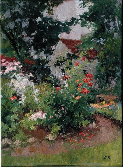 O estúdio em Romeny, casa e jardim (sala de jantar) de Jules Ernest Renoux