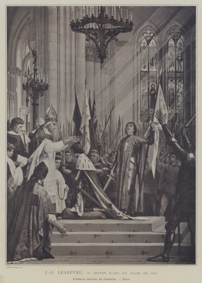 Joana d&39;Arc no Rito do Rei (Joana d&39;Arc na Coroação dos Reis) de Jules Eugene Lenepveu