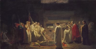 Os Mártires nas Catacumbas, 1855 de Jules Eugene Lenepveu