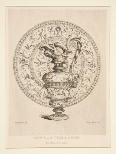 Ewer com grotescos d de Jules Ferdinand Jacquemart