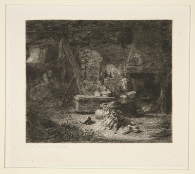 Interior de uma cozinha holandesa de Jules Ferdinand Jacquemart