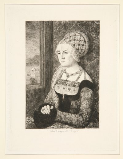 Retrato de uma mulher de Jules Ferdinand Jacquemart