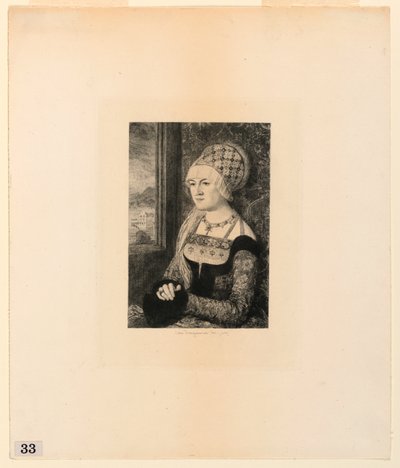 Retrato de uma jovem, de "Etchings of Pictures in the Metropolitan Museum, New York" de Jules Ferdinand Jacquemart